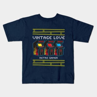 Vintage Love / Retro Gamer / Retro games / Vintage Design Kids T-Shirt